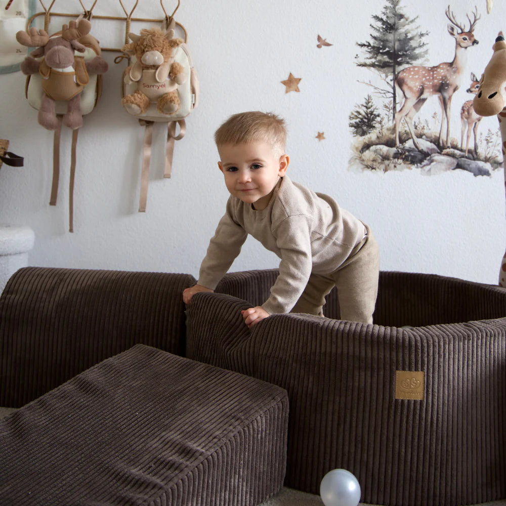 meowbaby-aesthetic-parcours-3-pi-ces-piscine-ronde-90x30-corduroy-marron-200-bal image 4