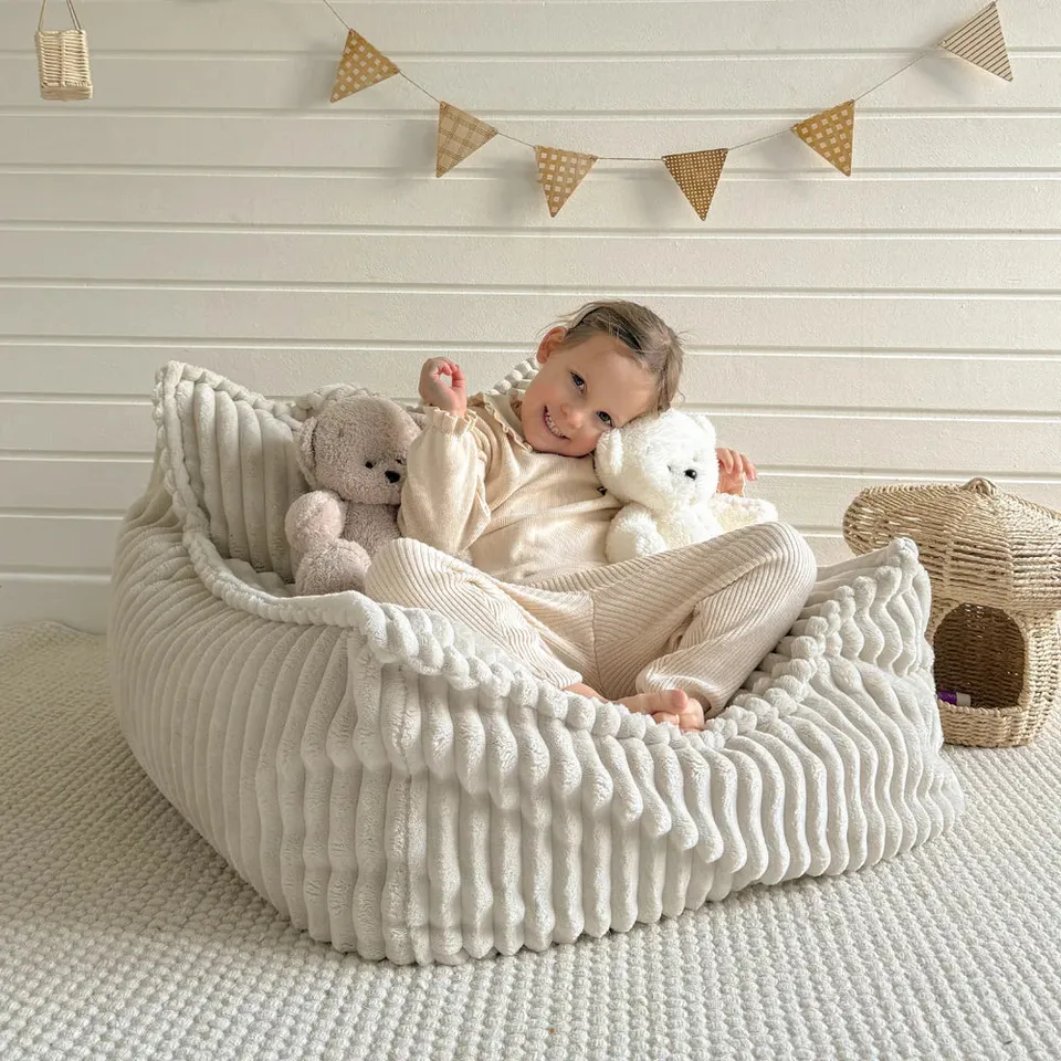 meowbaby-churros-pouf-carr-pouf-poire-velours-c-tel image 1